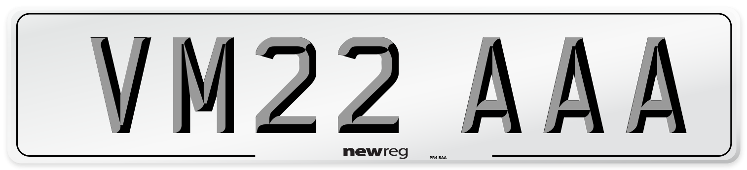 VM22 AAA Number Plate from New Reg